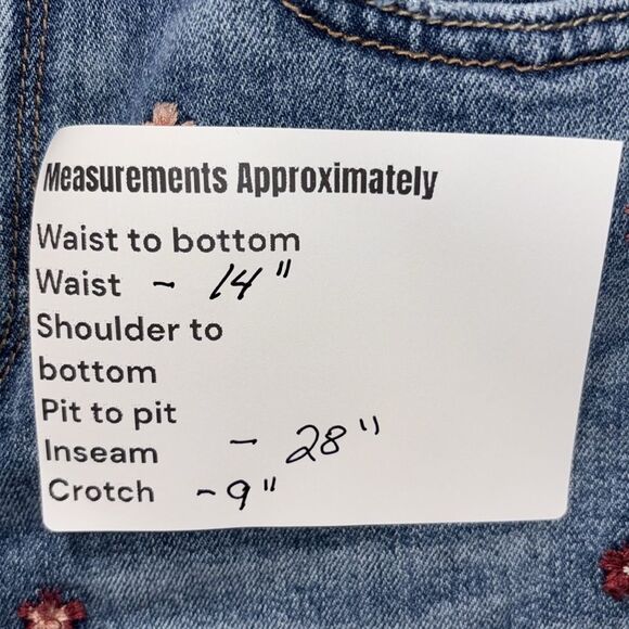 Lucky Brand floral embroidery distressed jeans skinny size 00/24. - Picture 7 of 7